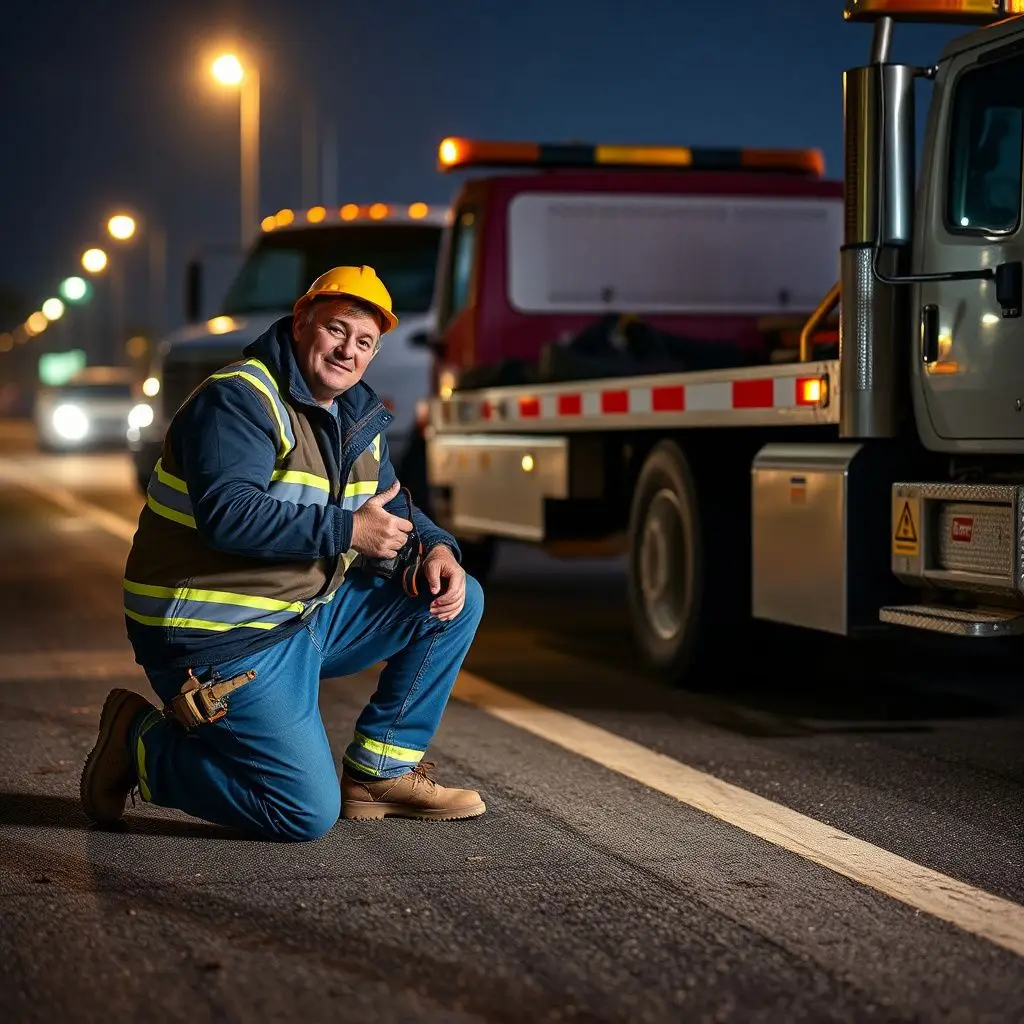 A Snappy Towing operator carefully securing a vehicle onto a flatbed truck on a residential Medford street.